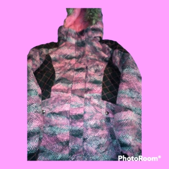 Free Country Girls Snow Flurry Boarder jacket Pink Swizzle Sz. M(10-12) - Picture 1 of 12